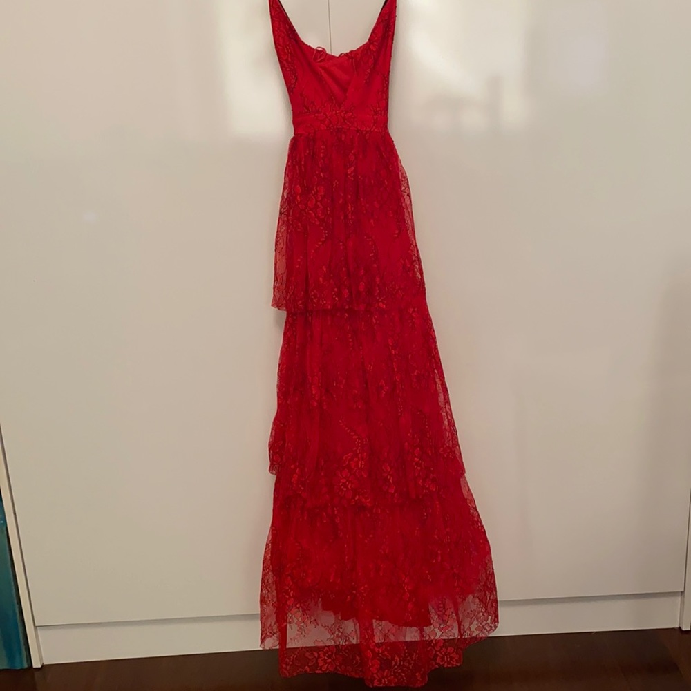 Fashion nova lady red maxi dress